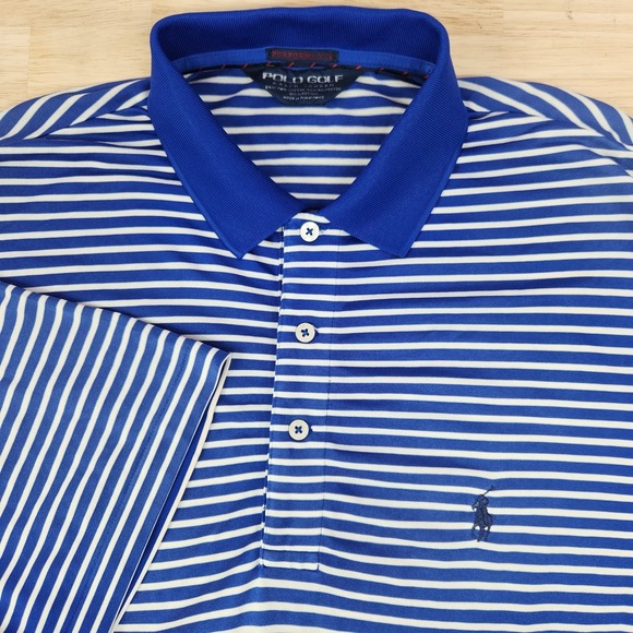 Polo Golf Ralph Lauren Other - Polo Golf Ralph Lauren Performance Polo Shirt Mens M Wyndahm Championship Blue